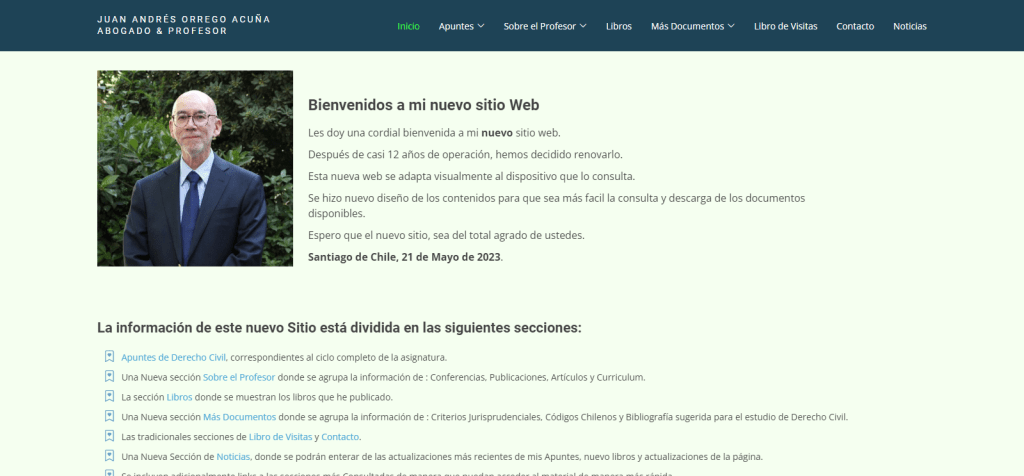 Juan Andrés Orrego Web